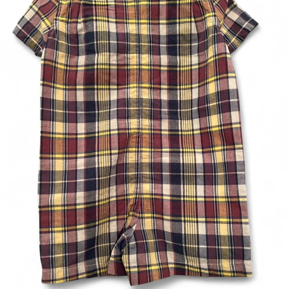 Ralph Lauren Plaid Infant Boys Romper with Snap Bottom Size 12 months NWT preppy - Picture 6 of 8